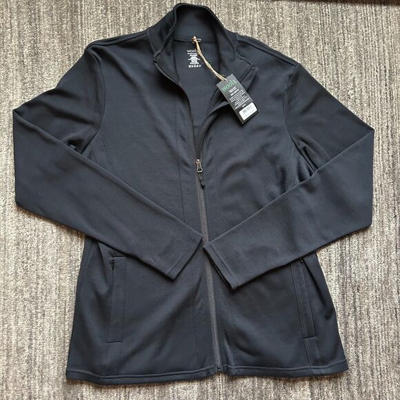 WoolX 100% Merino Wool Full Zip Sweater, Black, 2XL, NWT - Picture 3 of 11